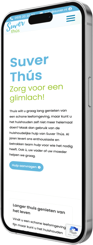 Mobiele weergave van responsive website met moderne interface en gestructureerde tekst